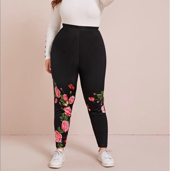 Beautiful floral leggings - Picture 2 of 4